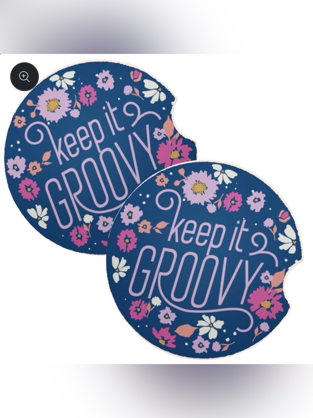 Karma “Keep it Groovy” car coasters